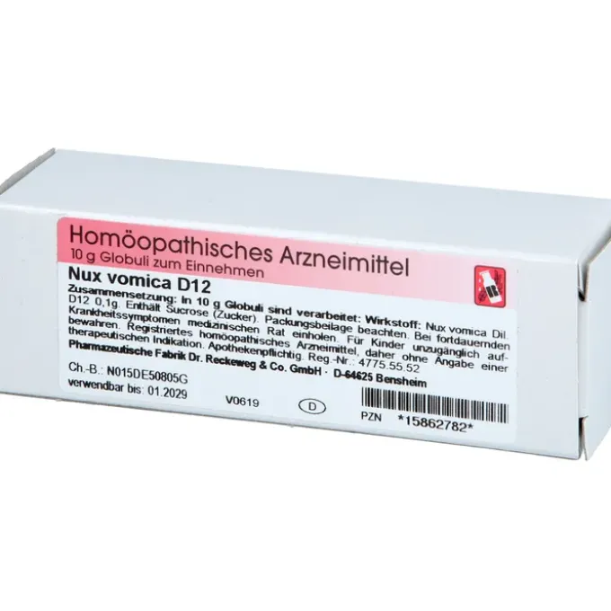 NUX VOMICA D 12 Globuli 10 g
