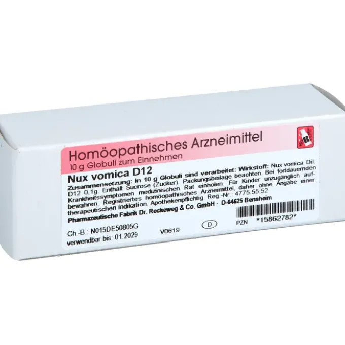NUX VOMICA D 12 Globuli 10 g