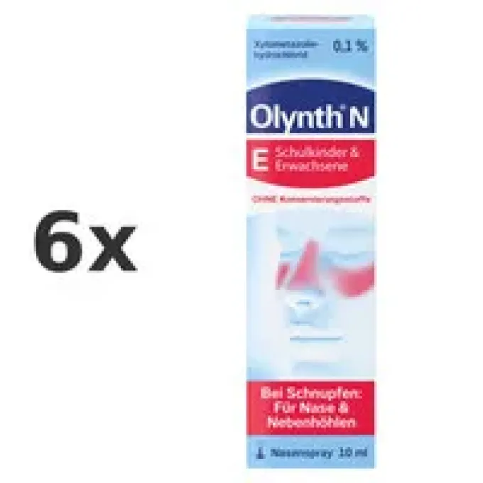 OLYNTH 0,1% N Schnupfen Dosierspray ohne Konserv. 6x10ml 6x10ml