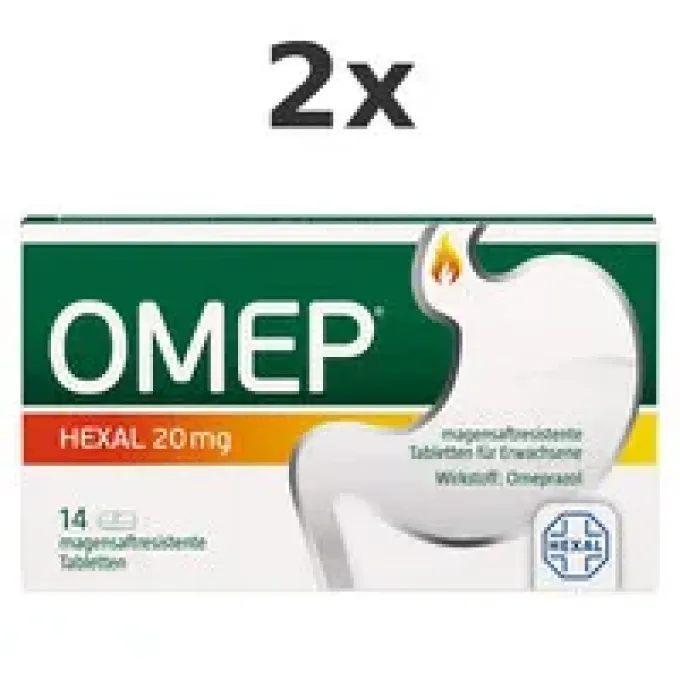 OMEP HEXAL 20 mg magensaftresistente Tabletten Set 2x14St