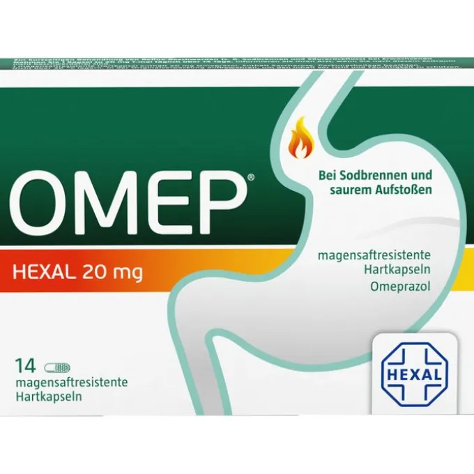 OMEP HEXAL 20 mg magensaftresistente Hartkapseln 14 St