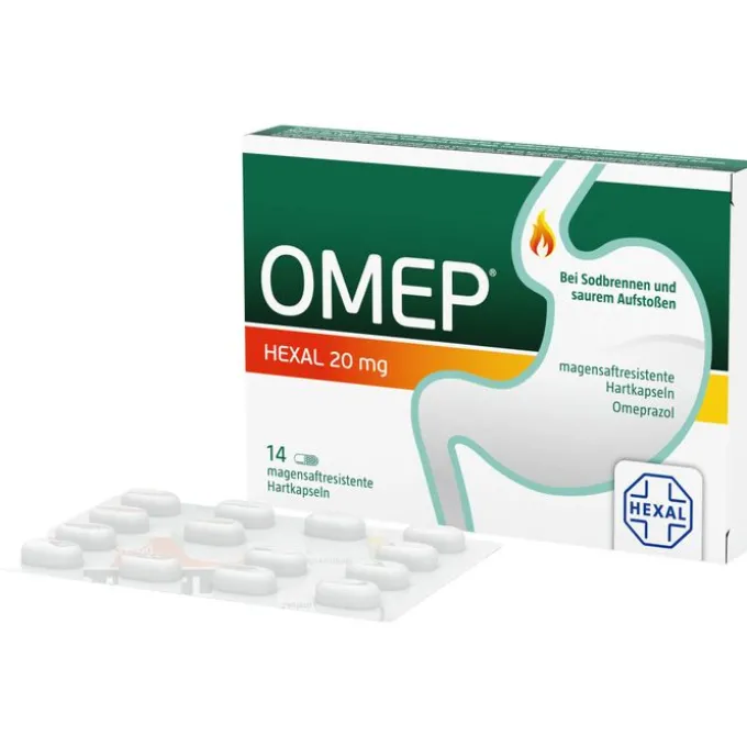 OMEP HEXAL 20 mg magensaftresistente Hartkapseln 14 St