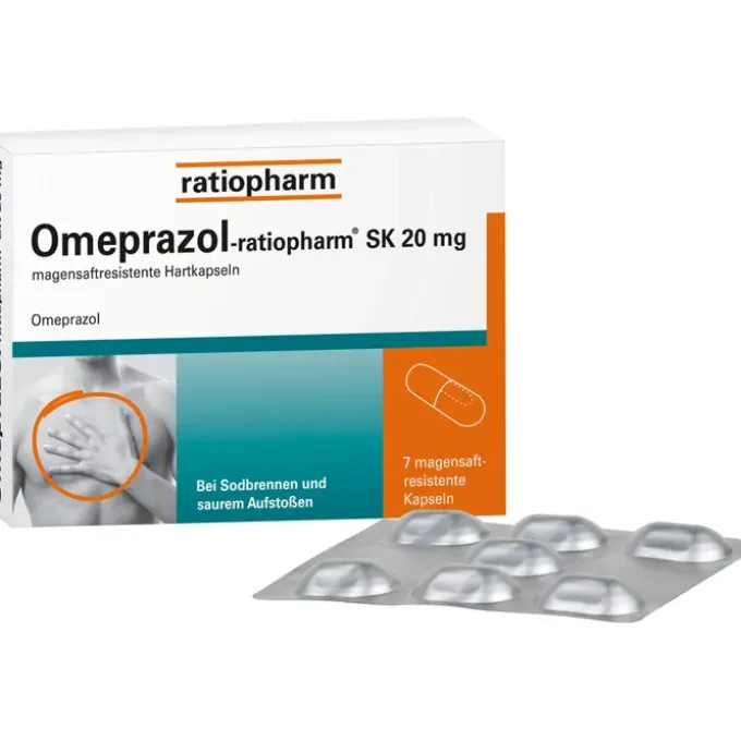 OMEPRAZOL-ratiopharm SK 20 mg magensaftr.Hartkaps. 7 St