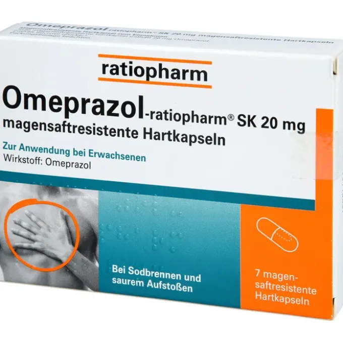 OMEPRAZOL-ratiopharm SK 20 mg magensaftr.Hartkaps. 7 St