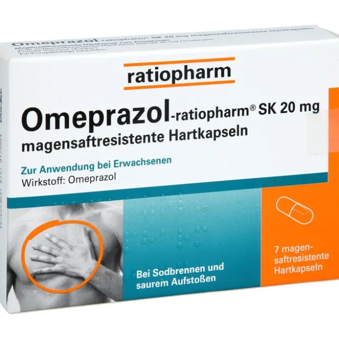 OMEPRAZOL-ratiopharm SK 20 mg magensaftr.Hartkaps. 7 St