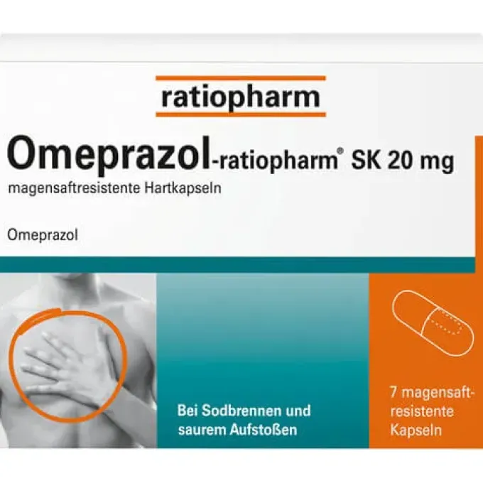 OMEPRAZOL-ratiopharm SK 20 mg magensaftr.Hartkaps. 7 St
