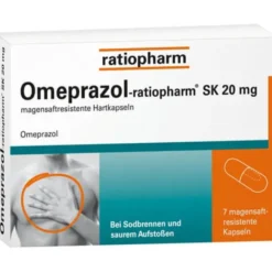 OMEPRAZOL-ratiopharm SK 20 mg magensaftr.Hartkaps. 7 St
