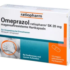 OMEPRAZOL-ratiopharm SK 20 mg magensaftr.Hartkaps. 14 St