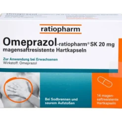 OMEPRAZOL-ratiopharm SK 20 mg magensaftr.Hartkaps. 14 St