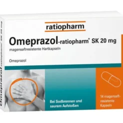 OMEPRAZOL-ratiopharm SK 20 mg magensaftr.Hartkaps. 14 St