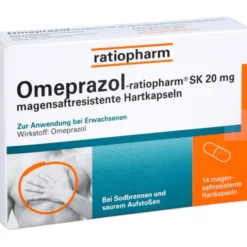 OMEPRAZOL-ratiopharm SK 20 mg magensaftr.Hartkaps. 14 St