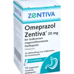 OMEPRAZOL Zentiva 20 mg bei Sodbrennen 14 St