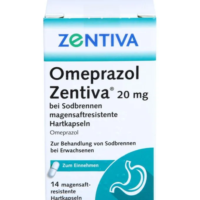 OMEPRAZOL Zentiva 20 mg bei Sodbrennen 14 St