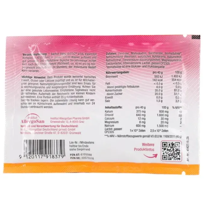 OMNI BiOTiC ViTAL Elektrolyt Kompl.Apfel Plv.Sach. 40 g