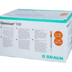 OMNICAN Insulinspr.1 ml U100 m.Kan.0,30x8 mm einz. 100 St