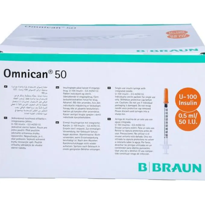 OMNICAN Insulinspr.0,5 ml U100 m.Kan.0,30x12 mm e. 100 St