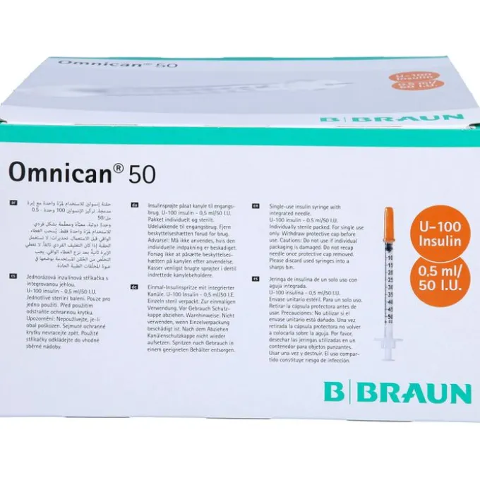 OMNICAN Insulinspr.0,5 ml U100 m.Kan.0,30x12 mm e. 100 St