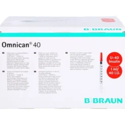 OMNICAN Insulinspr.1 ml U40 m.Kan.0,30x12 mm einz. 100 St