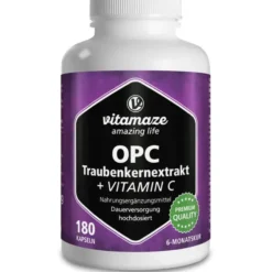 OPC TRAUBENKERNEXTRAKT hochdosiert+Vitamin C Kaps. 180 Stück