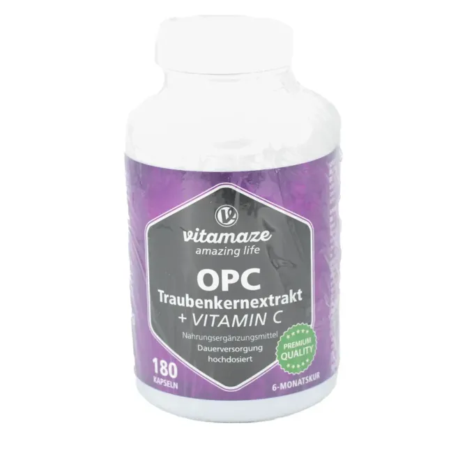 OPC TRAUBENKERNEXTRAKT hochdosiert+Vitamin C Kaps. 180 Stück