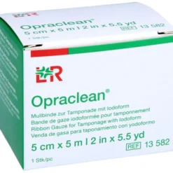 OPRACLEAN Mullbinde z.Tampon.m.Jodoform 5 cmx5 m 1 St