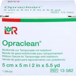 OPRACLEAN Mullbinde z.Tampon.m.Jodoform 5 cmx5 m 1 St