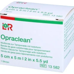 OPRACLEAN Mullbinde z.Tampon.m.Jodoform 5 cmx5 m 1 St