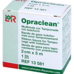 OPRACLEAN Mullbinde z.Tampon.m.Jodoform 2 cmx5 m 1 St