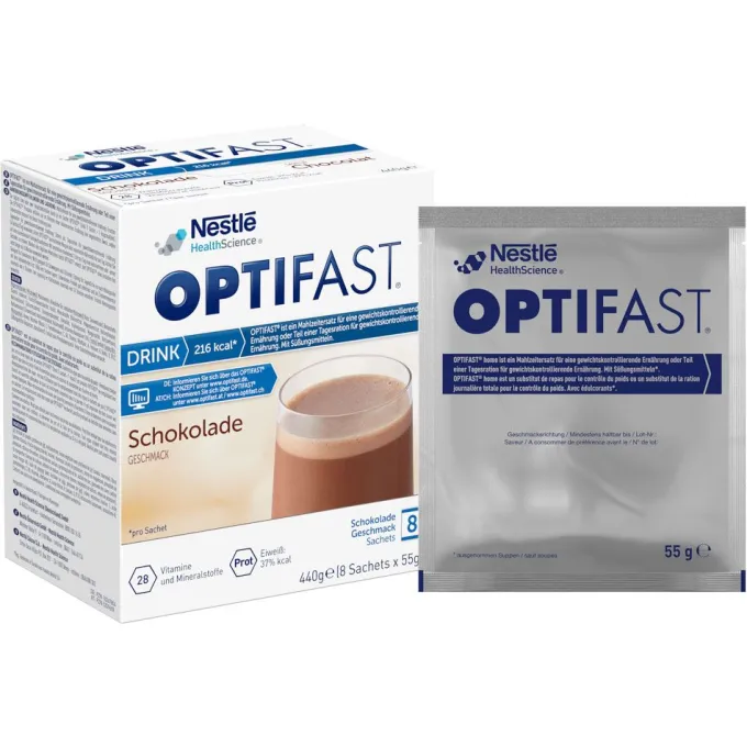 OPTIFAST home Drink Schokolade Pulver 8 Stück
