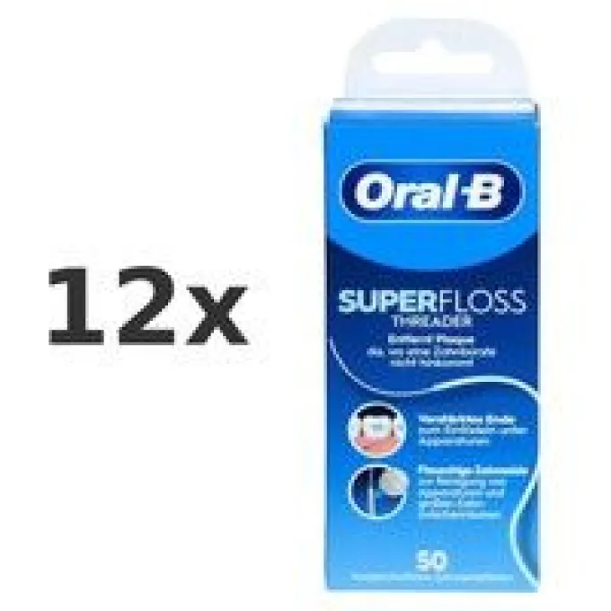 Oral-b Zahnseide Superfloss Threader 50St 12x 50 St