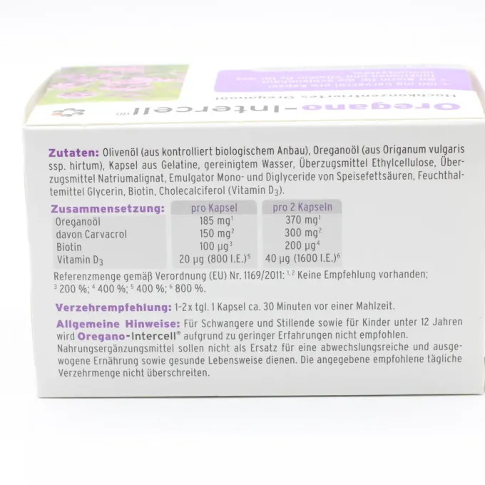 OREGANO-INTERCELL magensaftresistente Weichkapseln 60 Stück
