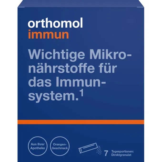 ORTHOMOL Immun Direktgranulat Orange 7 Stück
