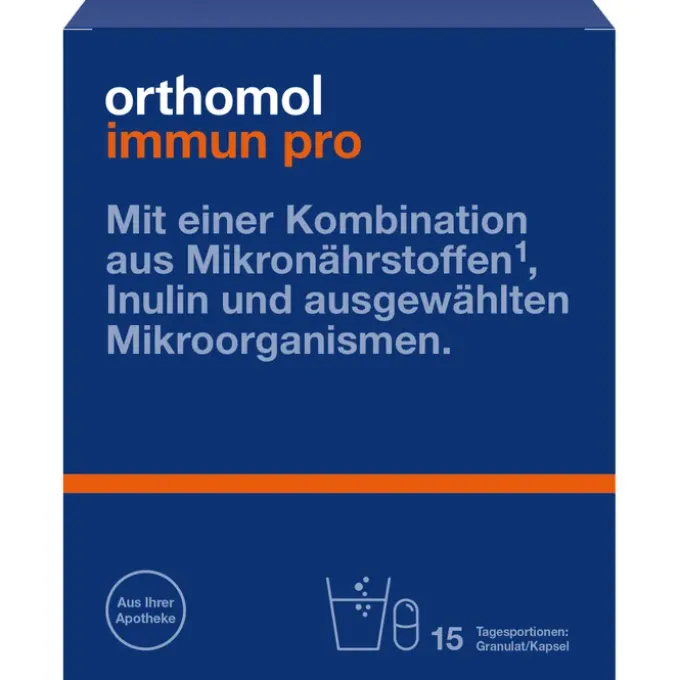 ORTHOMOL Immun pro Granulat/Kapseln Kombipack. 15 Stück