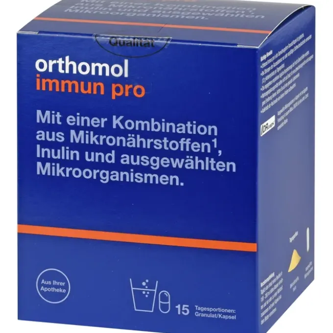 ORTHOMOL Immun pro Granulat/Kapseln Kombipack. 15 Stück