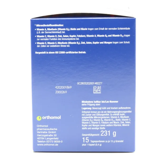 ORTHOMOL Immun pro Granulat/Kapseln Kombipack. 15 Stück