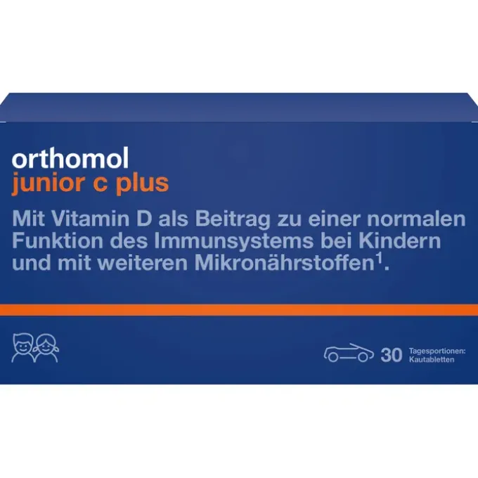 ORTHOMOL Junior C plus Kautabl.Mandarine/Orange 30 Stück