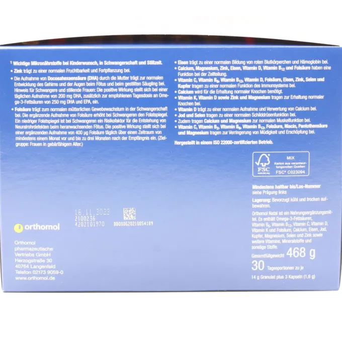 ORTHOMOL Natal Granulat/Kapseln 30 Btl.Kombipack. 1 Stück