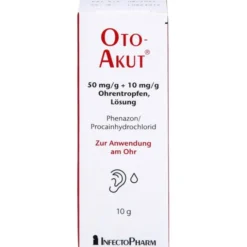OTOAKUT 50 mg/g + 10 mg/g Ohrentropfen Lösung 10 g