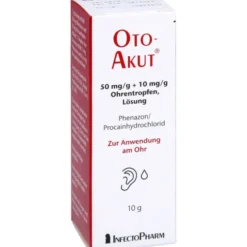 OTOAKUT 50 mg/g + 10 mg/g Ohrentropfen Lösung 10 g