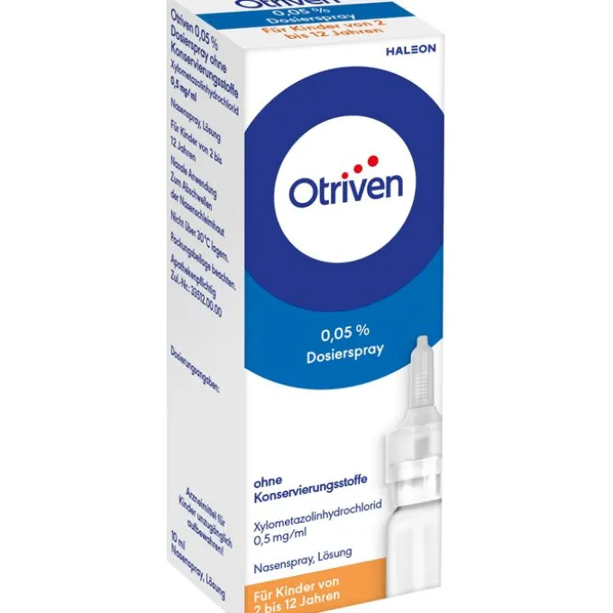 OTRIVEN 0,05% Dosierspray ohne Konservierungsstoffe für Kinder 10 ml