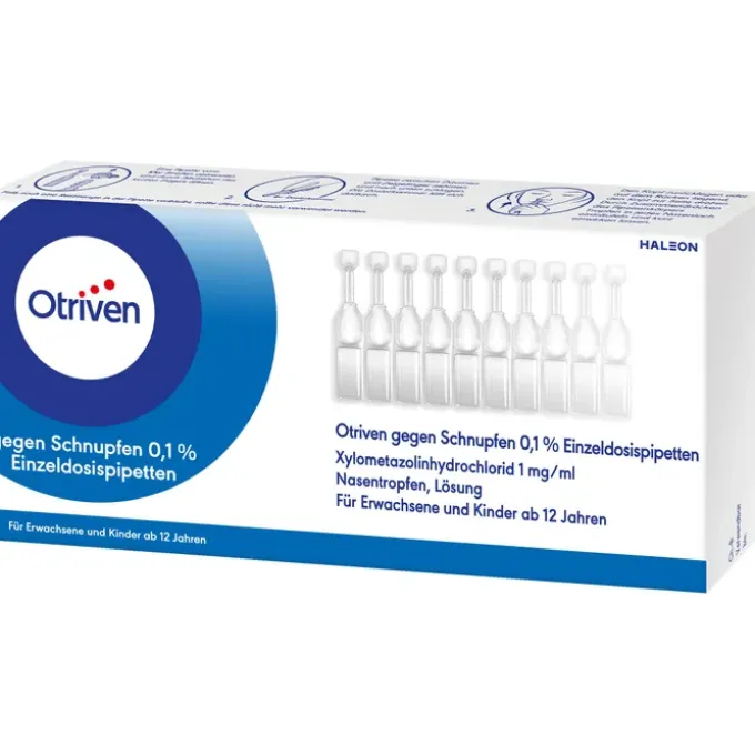OTRIVEN 0,1% Nasentropfen Einzeldosispipetten 12 ml