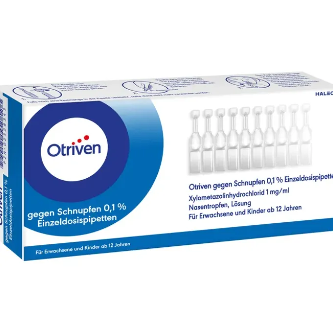 OTRIVEN 0,1% Nasentropfen Einzeldosispipetten 12 ml