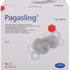PAGASLING Mulltupfer Gr.3 pflaumengroß steril 18X20 St