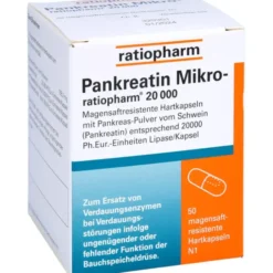 PANKREATIN Mikro-ratio.20.000 magensaftr.Hartkaps. 50 St