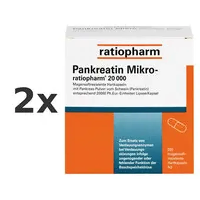 PANKREATIN Mikro-ratio.20.000 magensaftr.Hartkaps. Set 2x200St