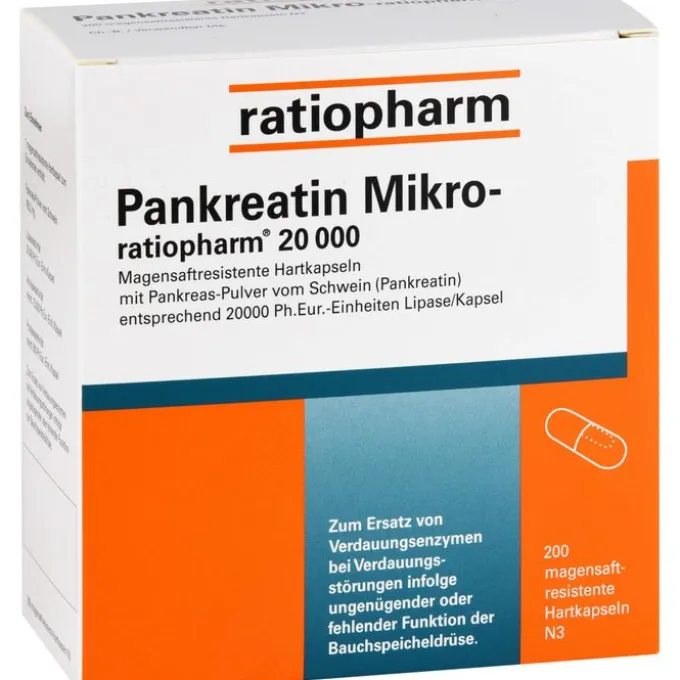 PANKREATIN Mikro-ratio.20.000 magensaftr.Hartkaps. 200 St