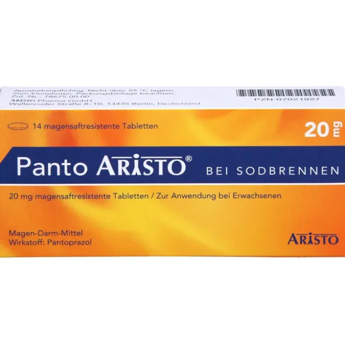 PANTO Aristo bei Sodbrennen 20 mg magensaftr.Tabl. 14 St