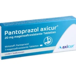 PANTOPRAZOL axicur 20 mg magensaftres.Tabletten 7 St