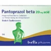 PANTOPRAZOL beta 20 mg acid magensaftres.Tabletten 14 St