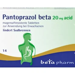 PANTOPRAZOL beta 20 mg acid magensaftres.Tabletten 14 St